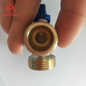 Poignée angulaire en laiton de <span class=keywords><strong>Zinc</strong></span> bleu, Machine à laver pour le corps, Valve d'angle à bille en laiton de 1/2 "x 1/2" - Product Image 5