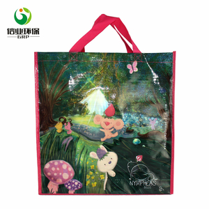 Impression personnalisée de style de bande dessinée belle vert éco <span class=keywords><strong>paris</strong></span> shopping <span class=keywords><strong>sac</strong></span> - Product Image 1