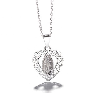 <span class=keywords><strong>Plata</strong></span> esterlina 925 México dama <span class=keywords><strong>de</strong></span> corazón <span class=keywords><strong>Virgen</strong></span> <span class=keywords><strong>de</strong></span> <span class=keywords><strong>Guadalupe</strong></span> Mary colgante - Product Image 1