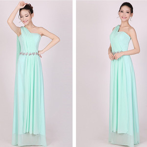 Longue Robe de demoiselle d'honneur en mousseline, robes de demoiselle d'honneur de mariage, Robe de bal, 2023 - Product Image 5