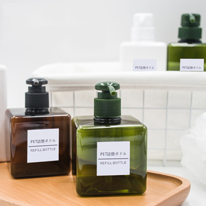 Vaciar 250 ml ámbar verde azul rosado plástico PETG Square Spray Hotel botellas de champú - Product Image 5