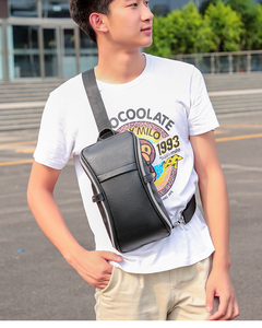 Los hombres de bolsa de pecho bandolera Cruz cuerpo bolsa pequeña de cuero casual de moda bolsa de - Product Image 3