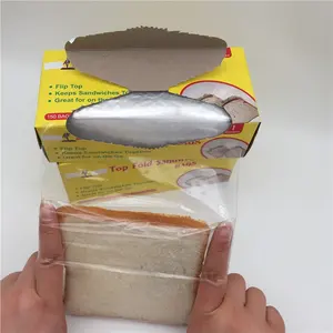YURUI LDPE零售包装盒包装折叠透明食品存储包装翻盖顶部夹层袋