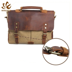 Moins cher haute capacité réglable bandoulière adolescents en cuir hommes sacs <span class=keywords><strong>de</strong></span> messager <span class=keywords><strong>de</strong></span> <span class=keywords><strong>toile</strong></span> populaire sac cartable - Product Image 3