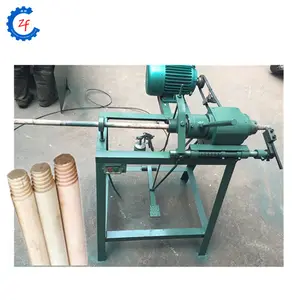 Máquina de fabricación de tornillos de palo de escoba de madera, fabricante de hilo de mango de escoba, precio de fábrica