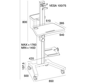 <span class=keywords><strong>Support</strong></span> de <span class=keywords><strong>bureau</strong></span> rotatif pour moniteur d'ordinateur et <span class=keywords><strong>clavier</strong></span> - Product Image 4