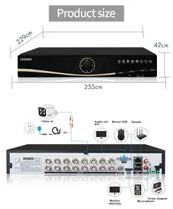 16CH di Sicurezza Esterna AHD 1080P della Macchina Fotografica di Sistema di Pallottola Impermeabile Telecamere A CIRCUITO CHIUSO di IR Kit DVR Della Macchina Fotografica