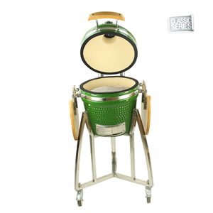 Auplex 16 "Classique grand oeuf vert en céramique en forme de charbon de bois kamado <span class=keywords><strong>barbecue</strong></span> - Product Image 6