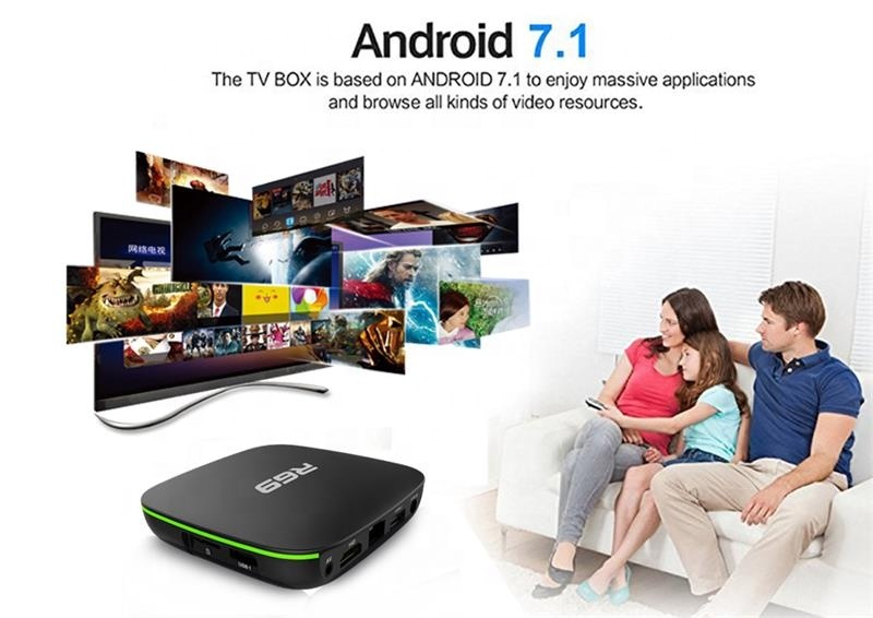 Mini android tv box receptor de R69 Allwinner H3 1G 8g android 7,1 smart tv box 4 K streaming media player R69