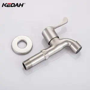 KEDAH Factory Directly Supply Brushed Nickel Bibcock 304 Stainless Steel Bib Tap High Quality Water Faucet Water Tap