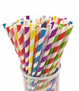 Venta wholesale PROFESSIONAL stripes Recycled Biodegradable tea <span class=keywords><strong>bubble</strong></span> paper small straws China - Product Image 3