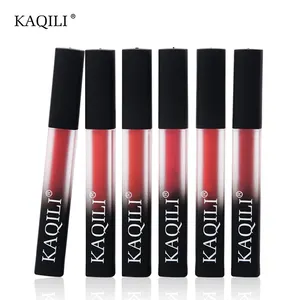 Kaqili Make your own toda venda logotipo personalizado privada marca matte lip gloss batom líquido