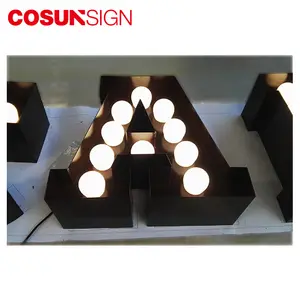 Açık Plastik 4Ft Güzel S Tasarım Dev Light Up Aşk Manyetik Marquee Mektup