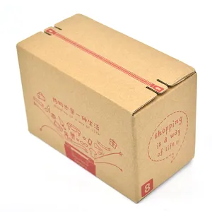 Custom Corrugated Box Carton Shipping Brown Kraft Paper Zipper Carton