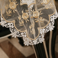 Nappe florale brodée en polyester pour mariage, maison et hôtel – Technique tissée à prix réduit