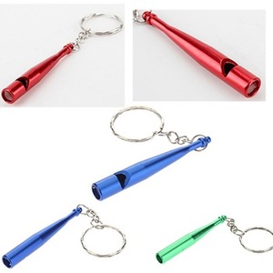 Escursione di Campeggio esterno di Emergenza Di Salvataggio di Alluminio Di Sopravvivenza Fischio Mazza Da Baseball Portachiavi Fischio - Product Image 2