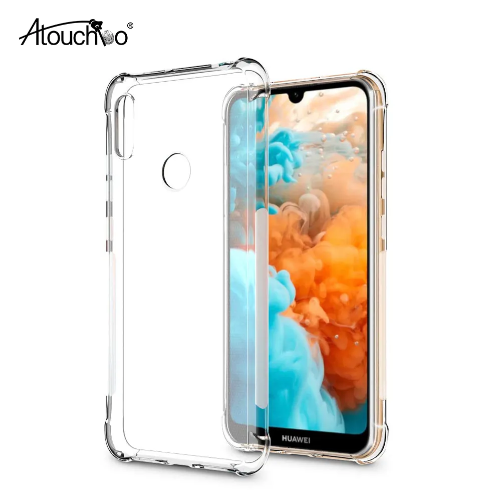 ATOUCHBO ANTI SHOCK Air Cushion Crystal Clear Soft TPU Bumper Case Back Protective Phone Cover for Huawei Y6 2019 / Honor 8A