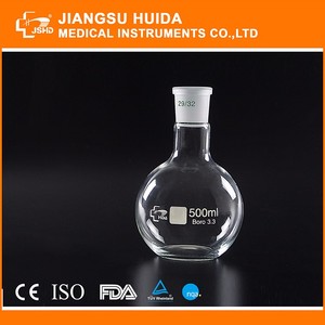 Fabricante directo cristalería de laboratorio fondo redondo cuello corto estándar suelo boca frasco de hervir - Product Image 2