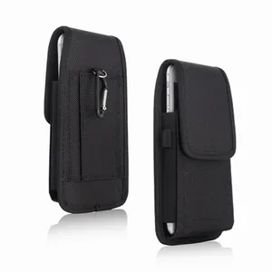Black Universal Nylon Flap Cover Belt Clip Holster Pouch Carrying Case For iPhone 11 Pro XS Max XR XS X 8 7 Plus 6 6S