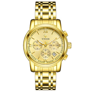 Reloj de Pulsera para Hombre WWOOR 8864, Nuevo, al por Mayor, de Acero Inoxidable, Cuarzo Analógico, con Calendario y Cronógrafo - Product Image 6