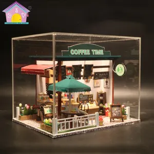 Dollhouse Kit Miniature DIY Library House Kits Birthday Gifts for Teens