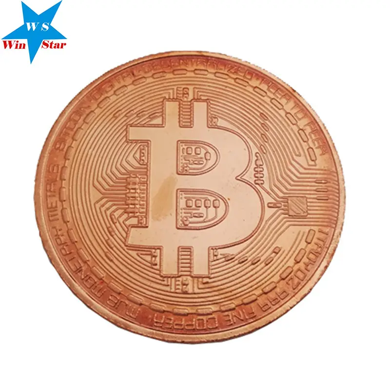 Metal de encargo promoción hecho recuerdo oro aceptar Bitcoin China