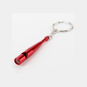 Escursione di Campeggio esterno di Emergenza Di Salvataggio di Alluminio Di Sopravvivenza Fischio Mazza Da Baseball Portachiavi Fischio - Product Image 3