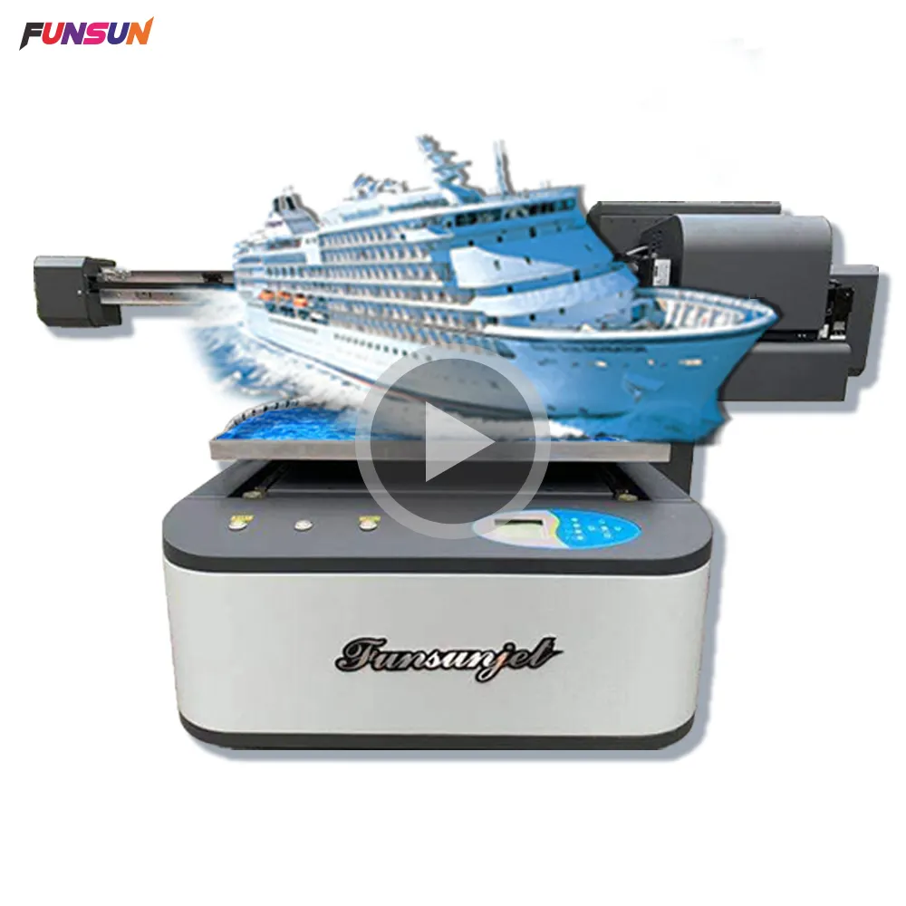 โรงงานจีน6090 UV Flatbed พิมพ์เครื่องสต็อก Funsun ที่เชื่อถือได้ผู้ผลิต
