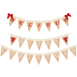 Joyeux Noël Nouvel An Bannière Croire Suspendus Bannière Drapeaux D'école à la Maison Fête Décoration Bannière - Product Image 6