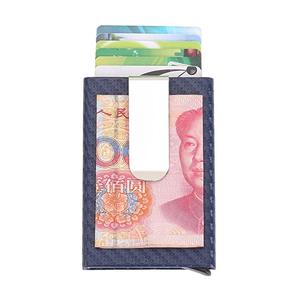 Microfiber Carbon Fiber Leather Pop up <strong>Wallet</strong> Mens Card Case RFID Money Clip <strong>Cool</strong> Card Holder <strong>Wallet</strong> - Product Image 3
