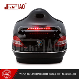 <span class=keywords><strong>Top</strong></span> <span class=keywords><strong>Case</strong></span> <span class=keywords><strong>Moto</strong></span> JIZHIHAO Peint de Haute Qualité 668 <span class=keywords><strong>avec</strong></span> Dossier en Cuir, Matériau ABS, Éclairage LED, 26L, Kits de Montage et 2 Clés - Product Image 5