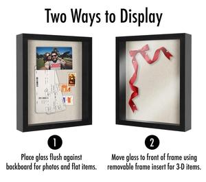 Khung Hộp Bóng <span class=keywords><strong>11X14</strong></span> Với Mặt Sau Bằng Vải Lanh-Hoàn Hảo Để Hiển Thị Tài Liệu, Ghim, Giải Thưởng, Huy Chương, Vé Và Ảnh - Product Image 5