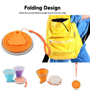 批发便携式可膨胀硅胶可折叠旅行杯折叠硅胶茶杯和咖啡供随身使用 - Product Image 5