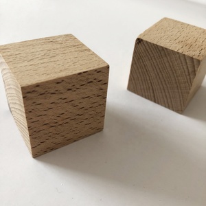Cube en bois de hêtre 4x4CM, bloc vierge naturel, pour <span class=keywords><strong>l</strong></span>'artisanat des enfants, bloc de cube inachevé, livraison gratuite - Product Image 5