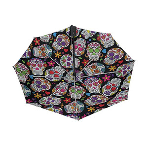 <span class=keywords><strong>Mort</strong></span> Sucre Crânes Fleurs <span class=keywords><strong>Parapluie</strong></span> Animal Auto Ouvrir Fermer Voyage Pliable Parapluies <span class=keywords><strong>de</strong></span> Pluie - Product Image 5