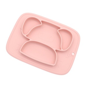 Bébé Alimentation Plaque D'aspiration En Silicone SANS BPA bébé Bol enfants <span class=keywords><strong>dessin</strong></span> animé cochon Antidérapant vaisselle pad - Product Image 6