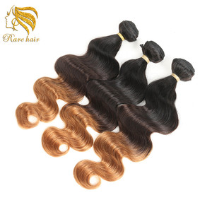 Lsy barato al por mayor 3 tono Ombre peruano ofertas del paquete del pelo para la venta Original 1B 4 30 de color del pelo teje - Product Image 2