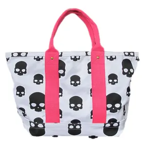 High Duty Canvas Bag With Skull