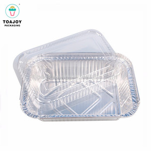 Jetables effectuer en aluminium contenant en aluminium avec couvercles de carton compagnie aérienne en aluminium casserole - Product Image 3