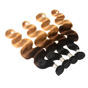 Può fornitori capelli Della Regina 1b 4 27 ombre dell'onda del corpo di estensione dei capelli umani della cuticola allineati virgin dei capelli umani da molto giovani ragazze - Product Image 3