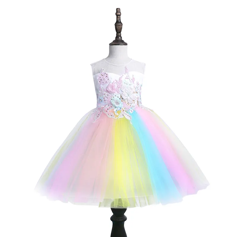 Baby girl party dress children ball gown designs one piece party girls dresses