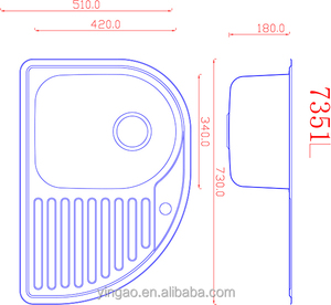 Personalizado único tazón <span class=keywords><strong>pequeño</strong></span> y moderno lavado a mano <span class=keywords><strong>fregadero</strong></span> <span class=keywords><strong>con</strong></span> Drainboard - Product Image 2