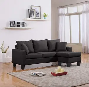 Bộ Sofa PHÒNG KHÁCH Hình Chữ L Bằng Vải Cỡ Nhỏ Ả Rập