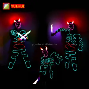 Halloween Decorazione Neon Led Strip Luminoso Bull Demon King Brillano Colorato Costume Accessori Light Up Vigilia Di Natale Favori Vestiti