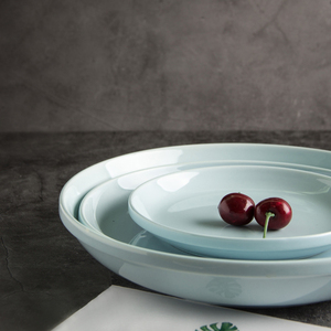Hôtel Vaisselle 9 Pouces Glaçure Réactive Assiette <span class=keywords><strong>À</strong></span> <span class=keywords><strong>Tarte</strong></span> En <span class=keywords><strong>Céramique</strong></span> En Gros - Product Image 4