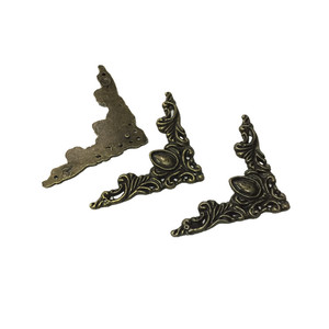 מפעל אספקת חדש עיצוב דקורטיבי אבץ סגסוגת שטוח עתיק ברונזה מתכת פינת מגן עבור תכשיטי תיבה - Product Image 5