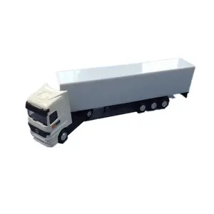 Diecast trailer with container and 1 32/1 87/1 24 Scale Diecast Truck model