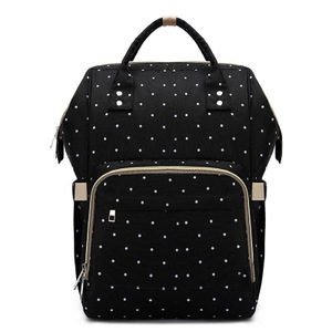 Multifunctional Backpack Baby Diaper <strong>Bag</strong> <strong>with</strong> <strong>Changing</strong> <strong>Mat</strong>, Luxury Waterproof Designer Polyester Diaper <strong>Bag</strong> for Mother - Product Image 1