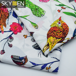 Skygen 100% coton biologique plaine armure souple personnalisée fleur oiseau <span class=keywords><strong>papillon</strong></span> imprimé tapisserie d'ameublement tissu - Product Image 1