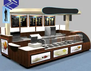 Hot Koop Moderne Fast Food Kiosk Indoor Ijs Kiosk Aangepaste Mall Kiosk Voor Voedsel